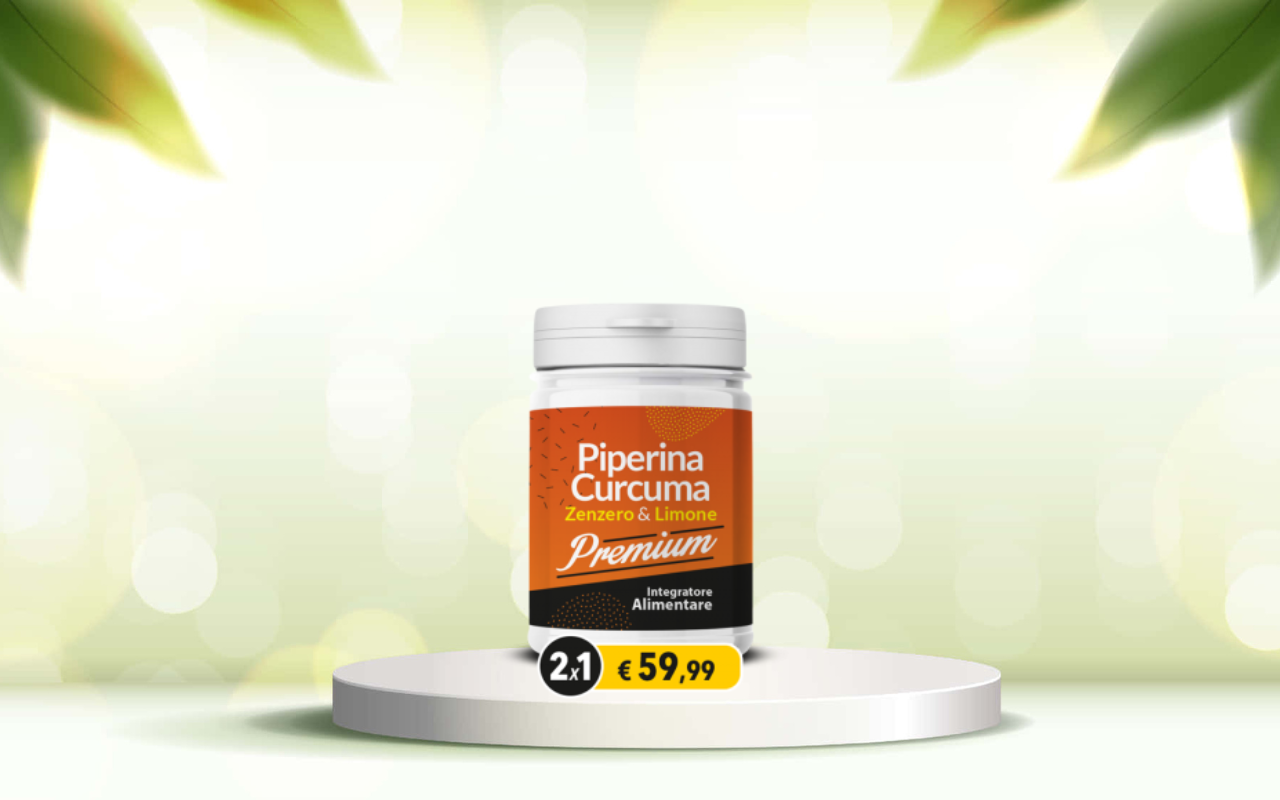 Scopri piperina e curcuma premium: detox naturale e regolarità intestinale garantiti